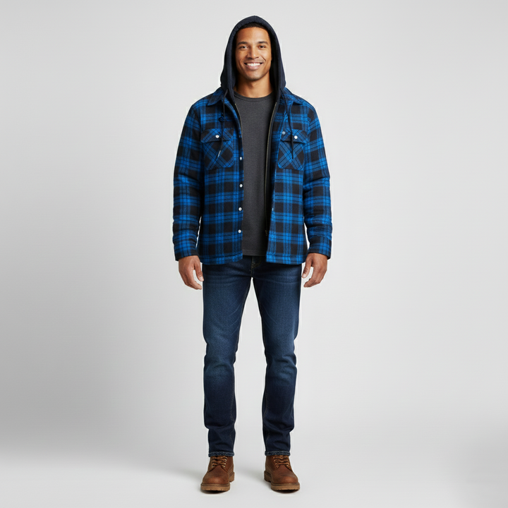 Den Graaf® | Geruite jas met rits