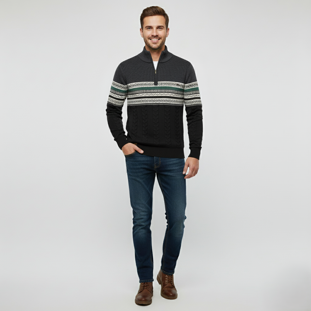 Den Graaf® | Modieuze Trui Met Rits