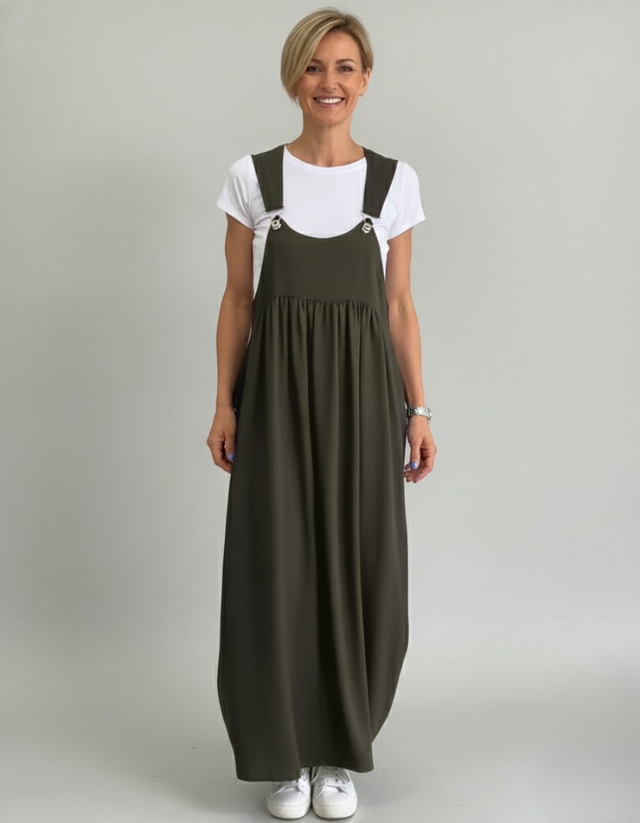 Den Graaf® | Casual jurk met effen bretels