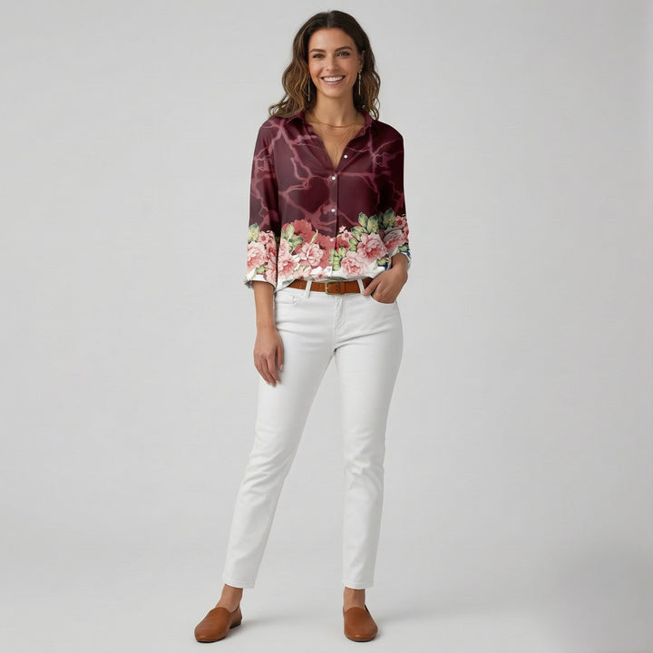 Den Graaf® | MODIEUS BEDRUKTE BLOUSE