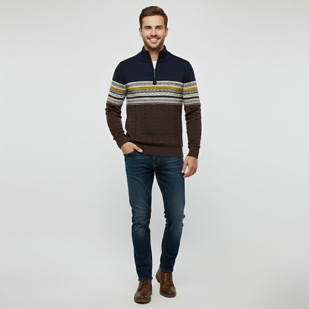 Den Graaf® | Modieuze Trui Met Rits