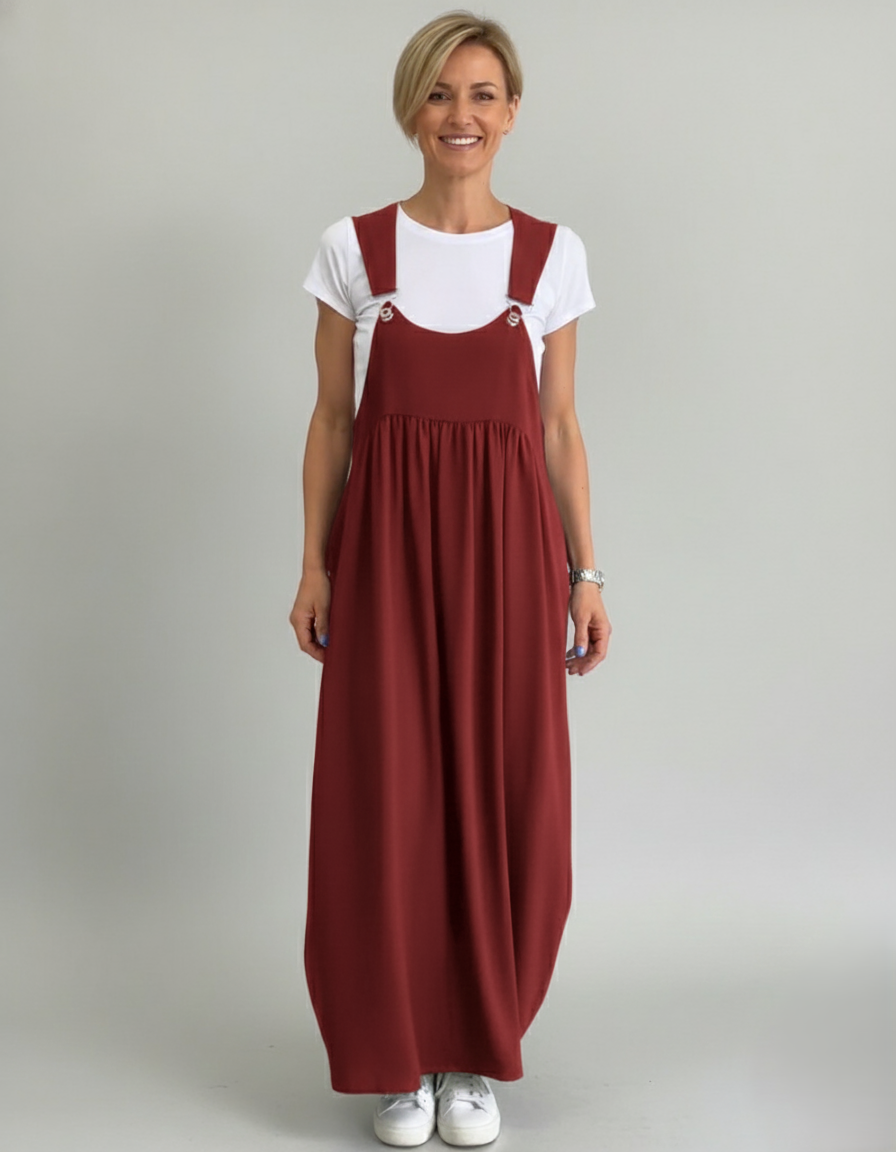 Den Graaf® | Casual jurk met effen bretels