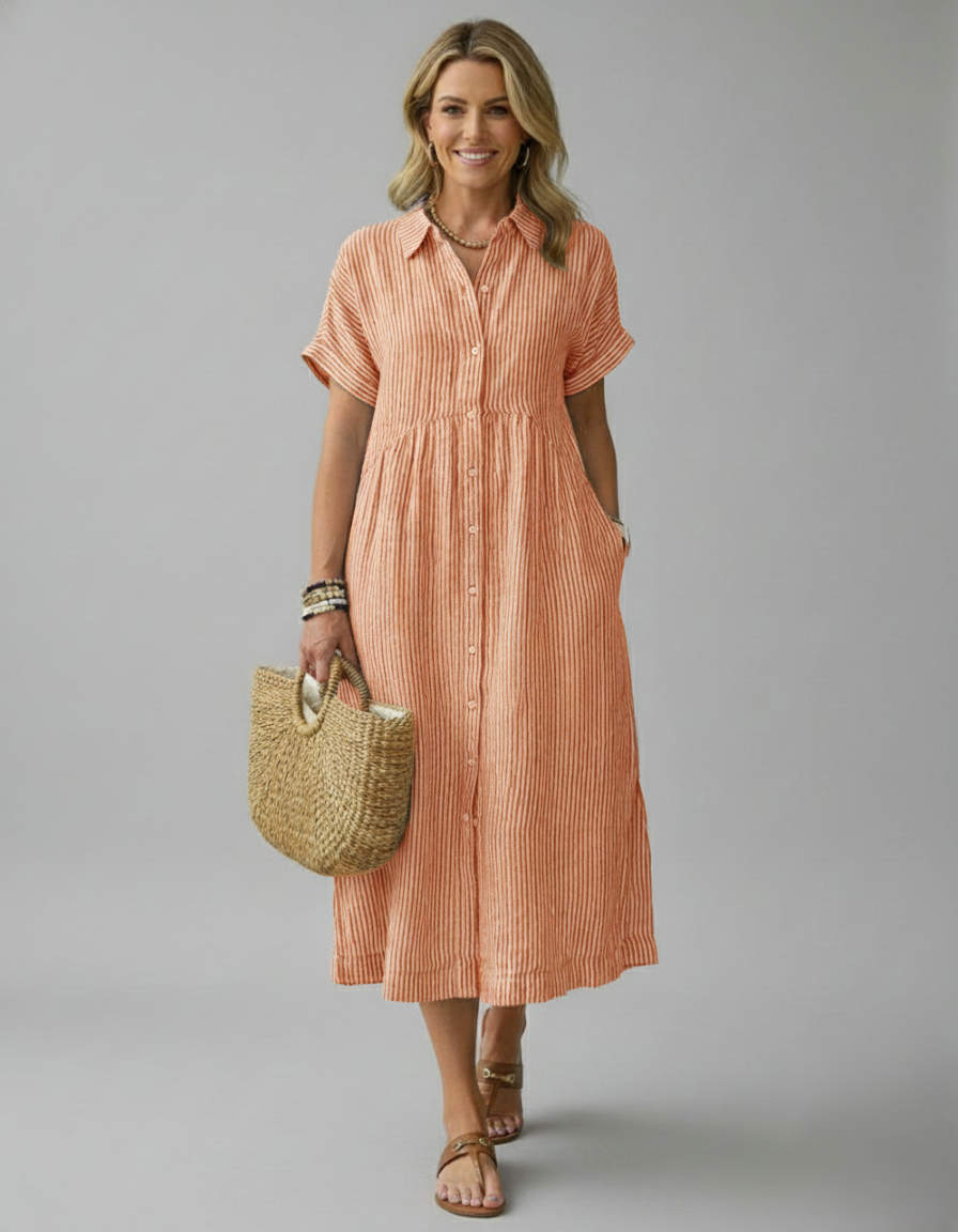 Den Graaf® | STIJLVOLLE GESTREEPTE JURK