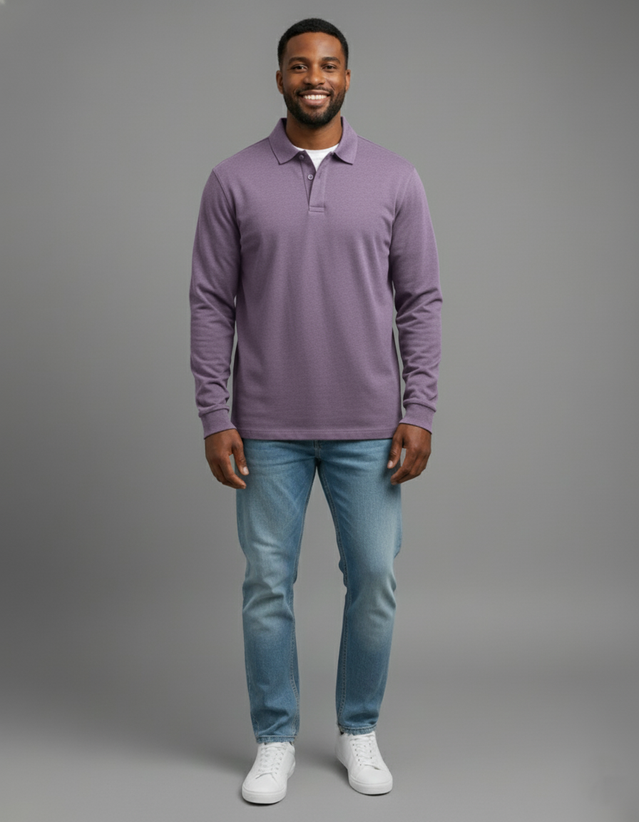 Den Graaf® | Luxe Polo met Lange Mouwen