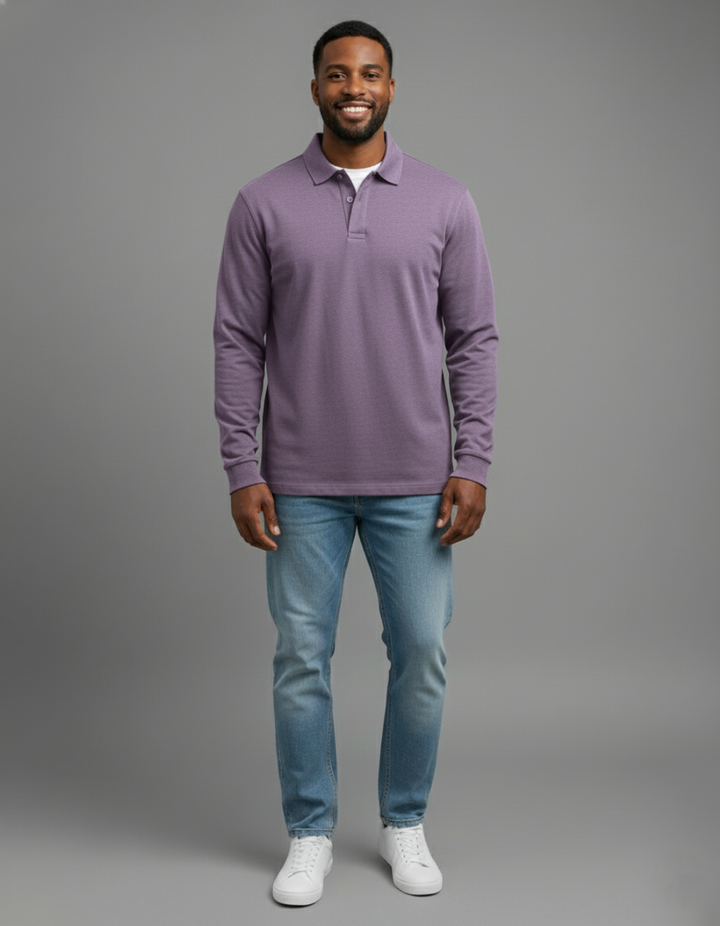Den Graaf® | Luxe Polo met Lange Mouwen
