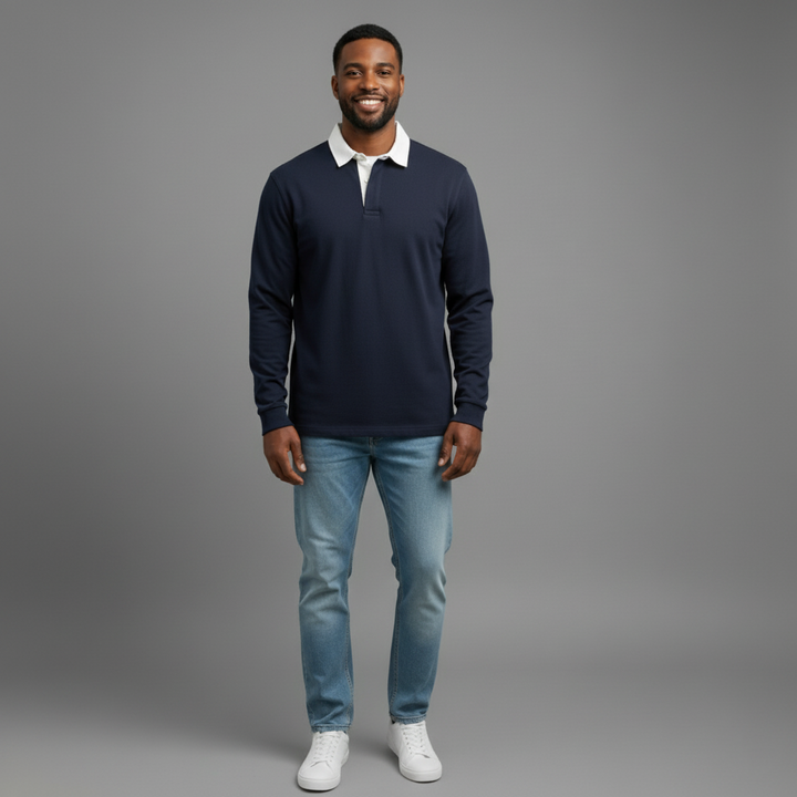 Den Graaf® | Luxe Polo met Lange Mouwen