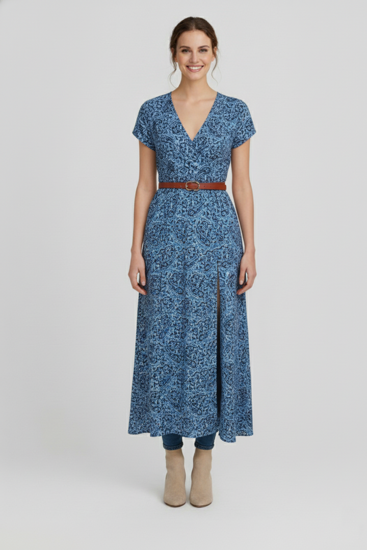 Den Graaf® | Luchtige boho maxi-jurk met bijpassende riem