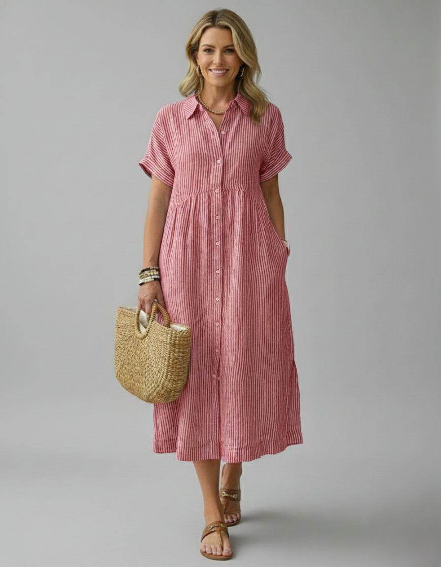 Den Graaf® | STIJLVOLLE GESTREEPTE JURK