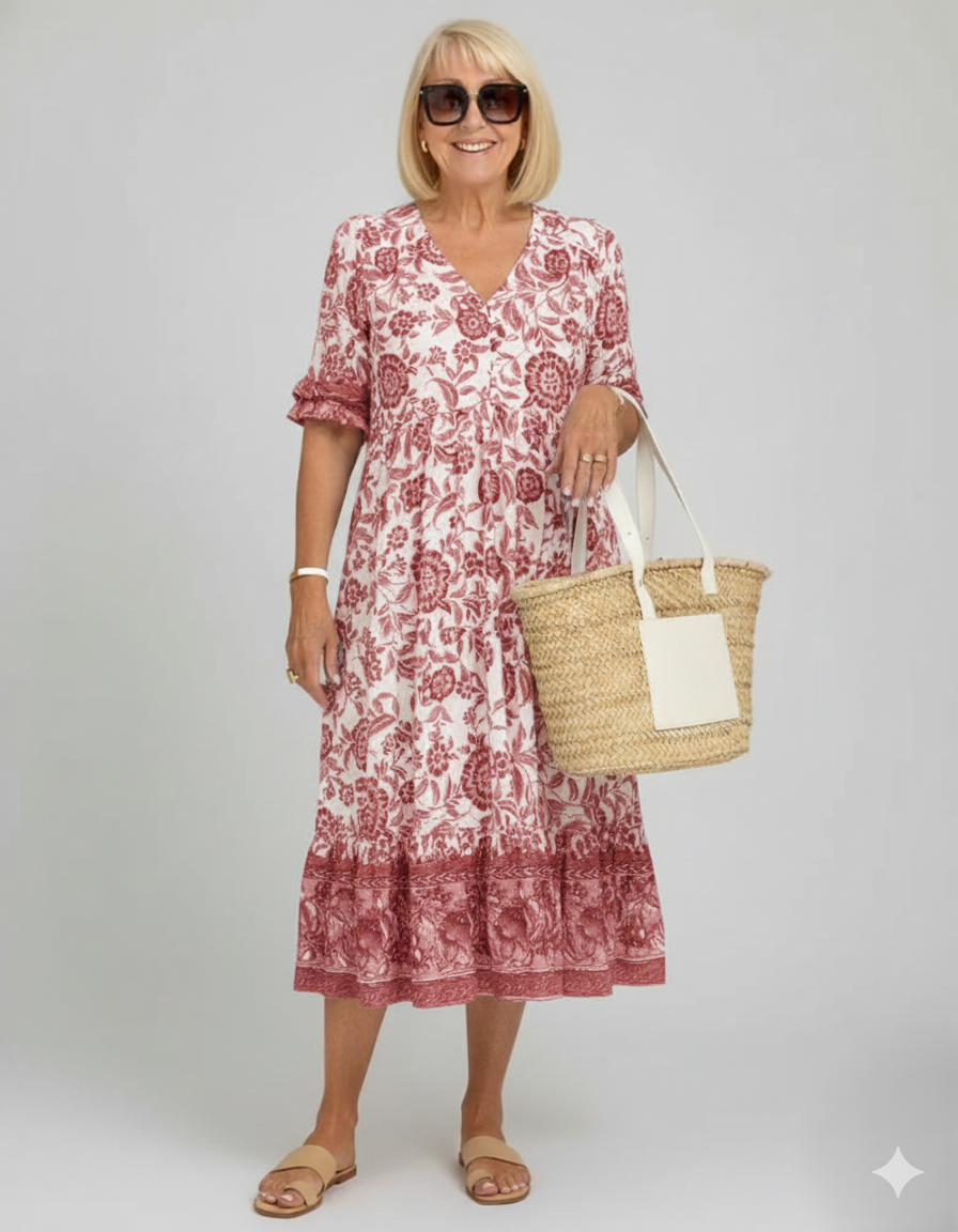 Den Graaf® | BOHEMIAN V-HALS JURK