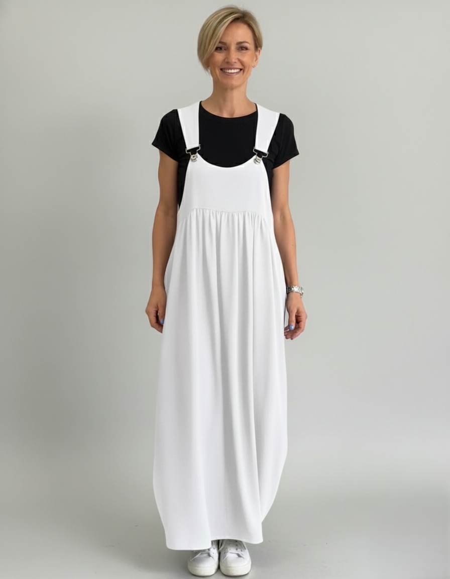 Den Graaf® | Casual jurk met effen bretels