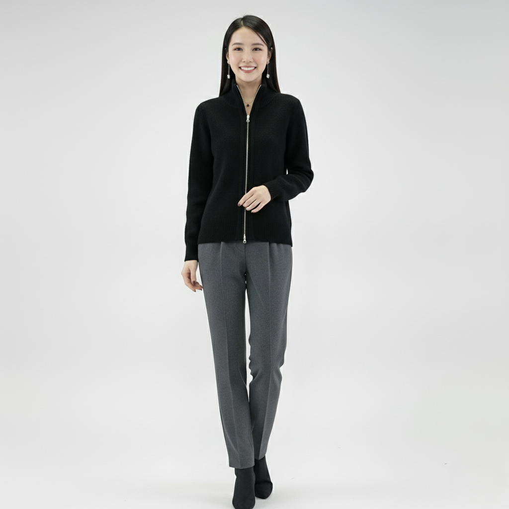 Den Graaf® | Vest met kasjmier ritssluitingVest met kasjmier ritssluiting