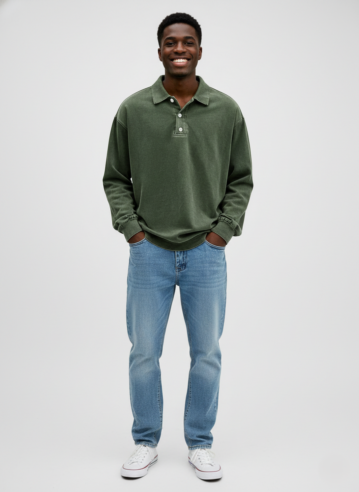 Den Graaf® | Herenpolo met lange mouwen