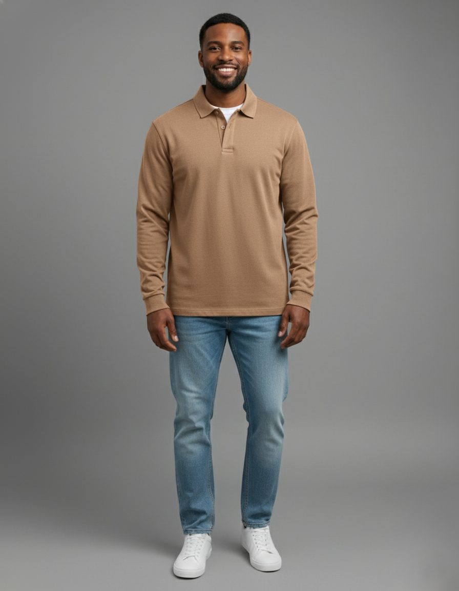 Den Graaf® | Luxe Polo met Lange Mouwen