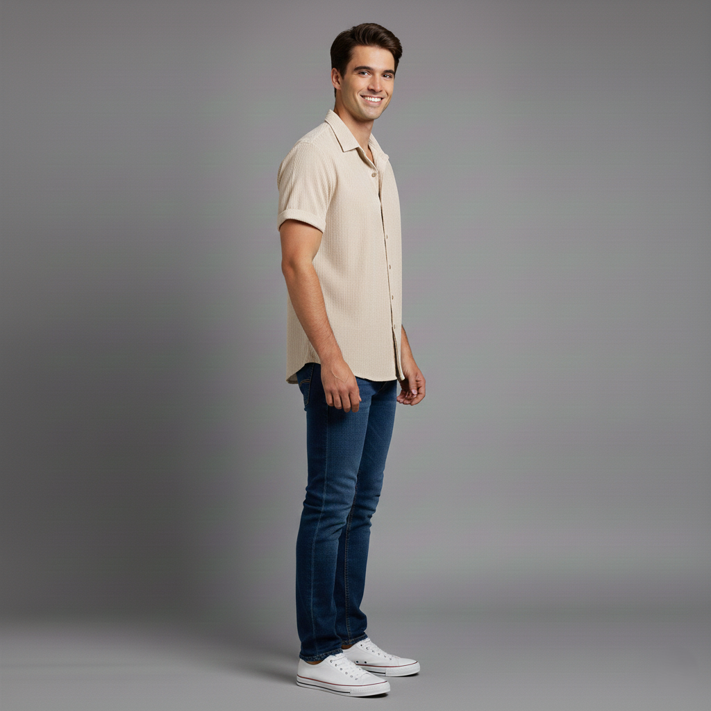 Den Graaf® | Overhemd met Knopen en Korte Mouwen