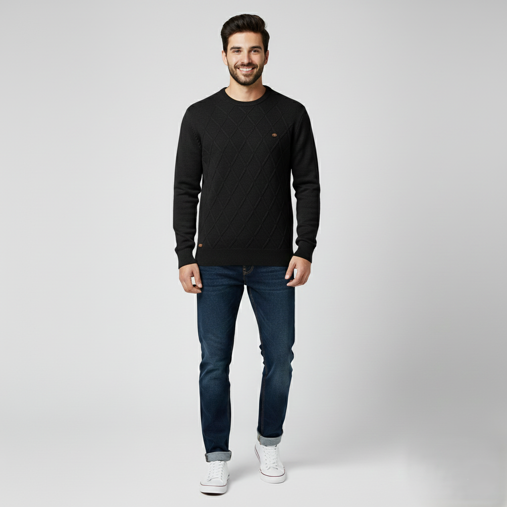 Den Graaf® | Herentrui Met Ruit Design