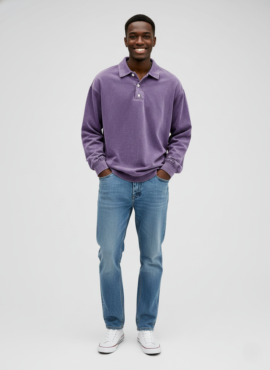 Den Graaf® | Herenpolo met lange mouwen