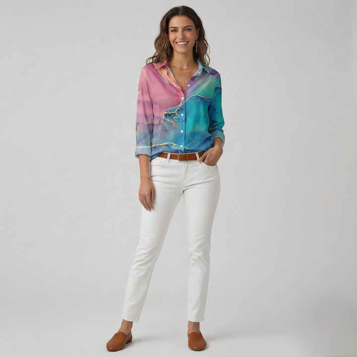 Den Graaf® | MODIEUS BEDRUKTE BLOUSE