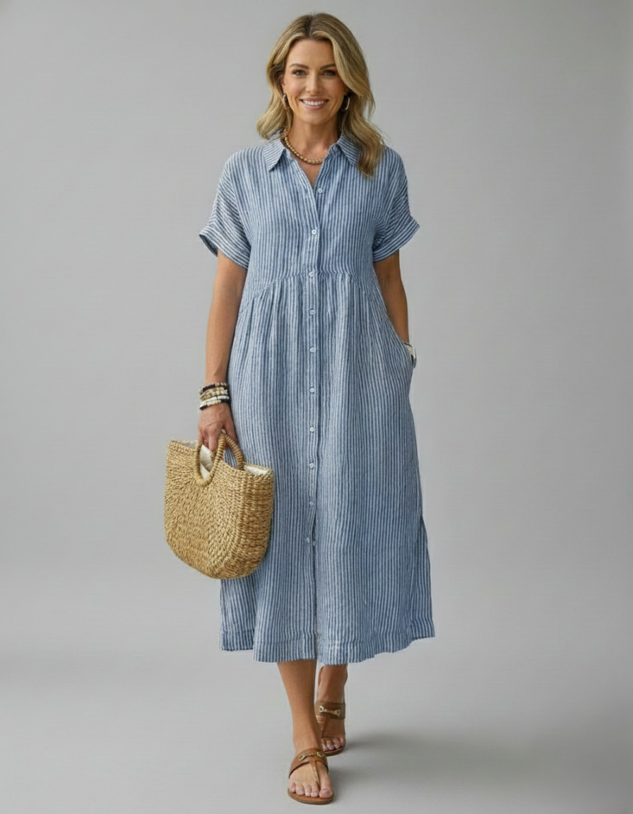 Den Graaf® | STIJLVOLLE GESTREEPTE JURK