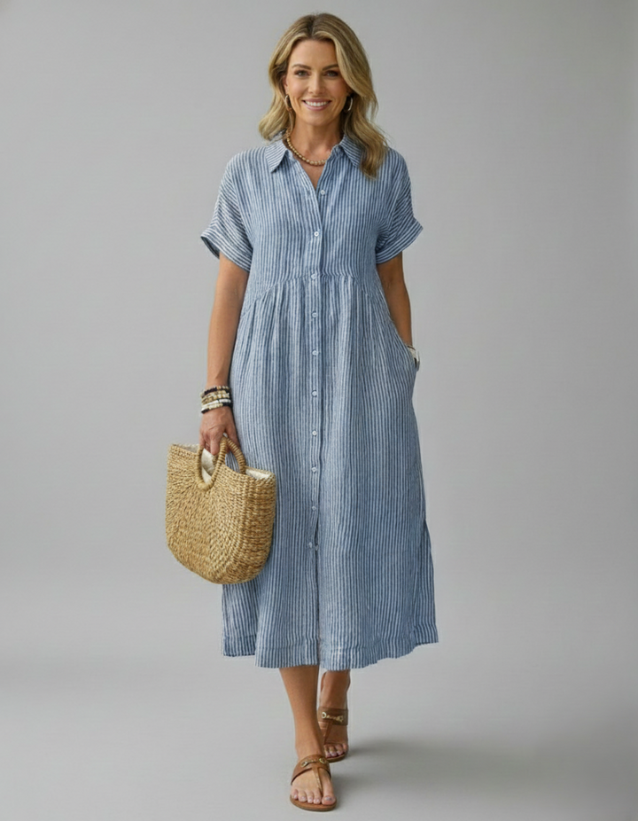 Den Graaf® | STIJLVOLLE GESTREEPTE JURK