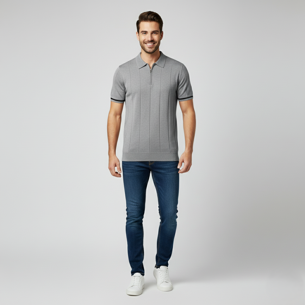 Den Graaf® | Zomerse Polo met Rits