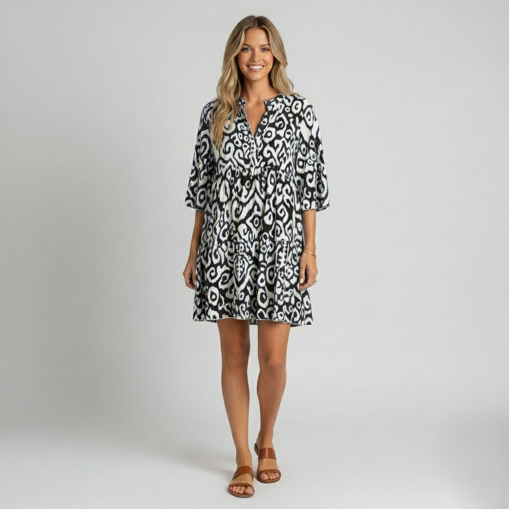 Den Graaf® | ELEGANTE JURK MET V-HALSLIJN