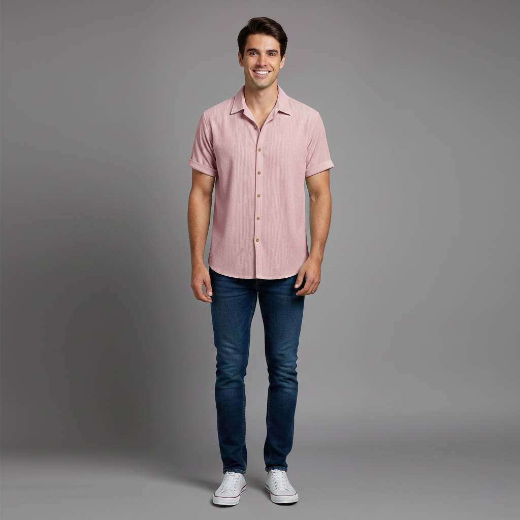 Den Graaf® | Overhemd met Knopen en Korte Mouwen