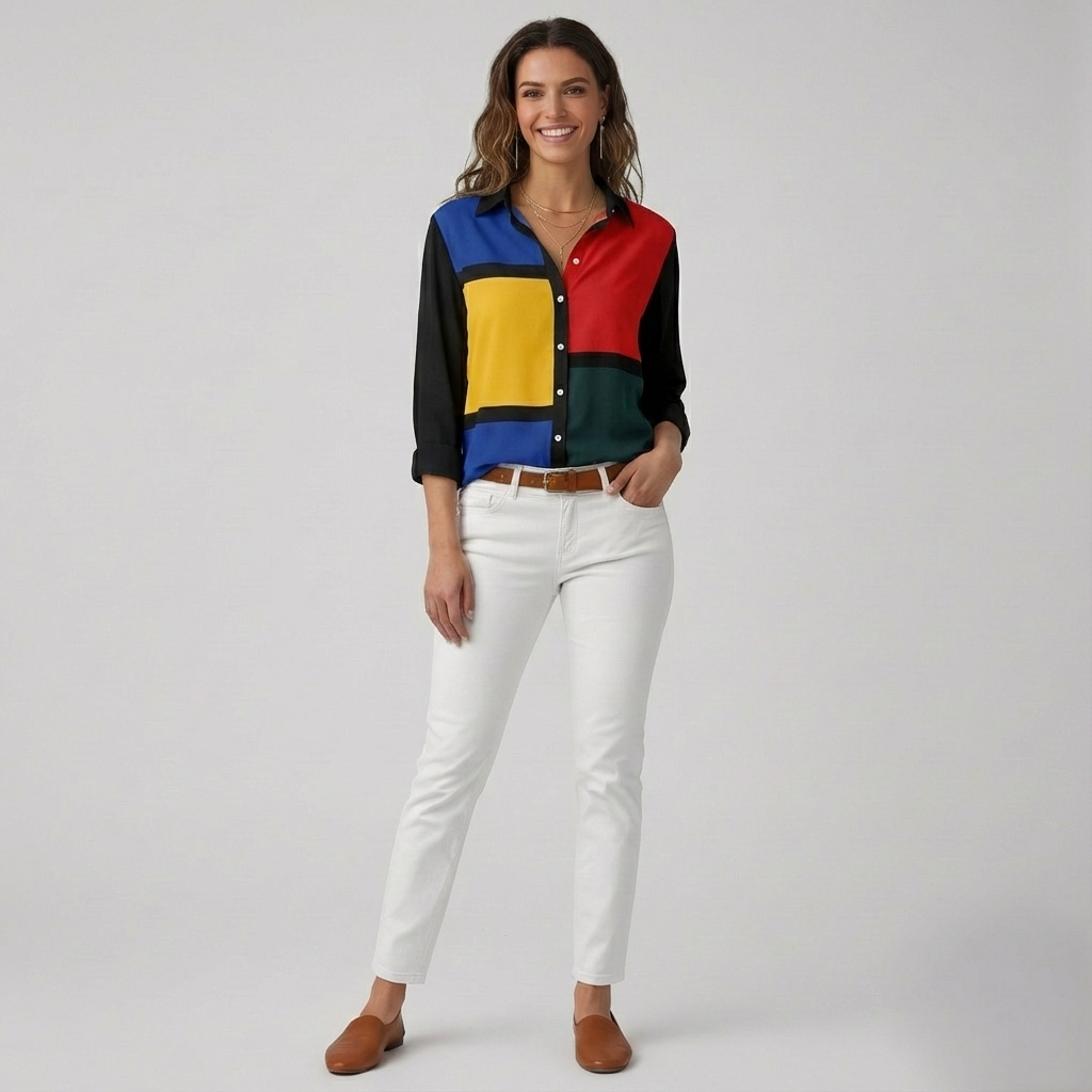 Den Graaf® | MODIEUS BEDRUKTE BLOUSE