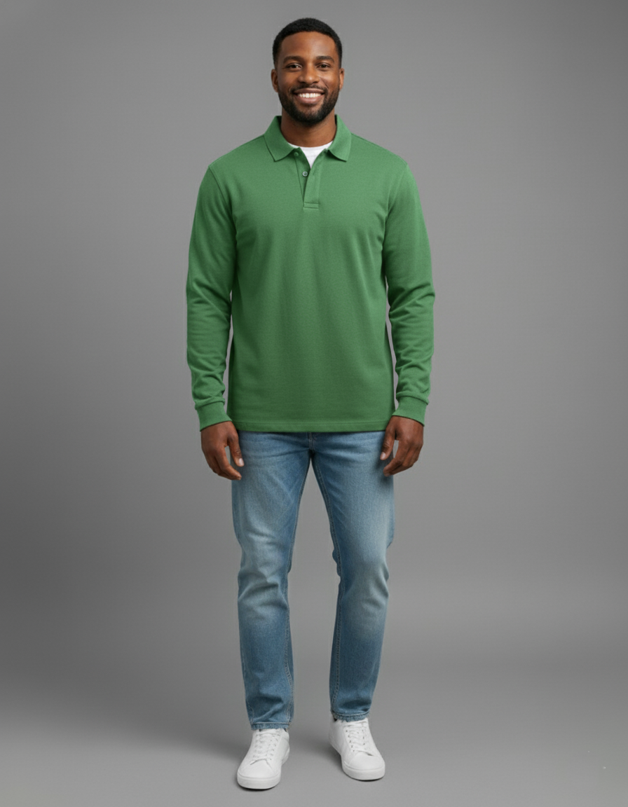 Den Graaf® | Luxe Polo met Lange Mouwen