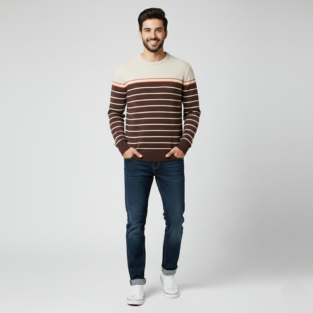 Den Graaf® | Herentrui Met Streepdesign