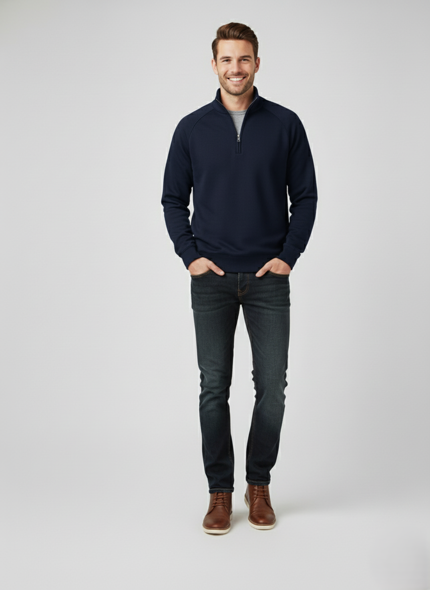 Den Graaf® | Zip-up met halve rits