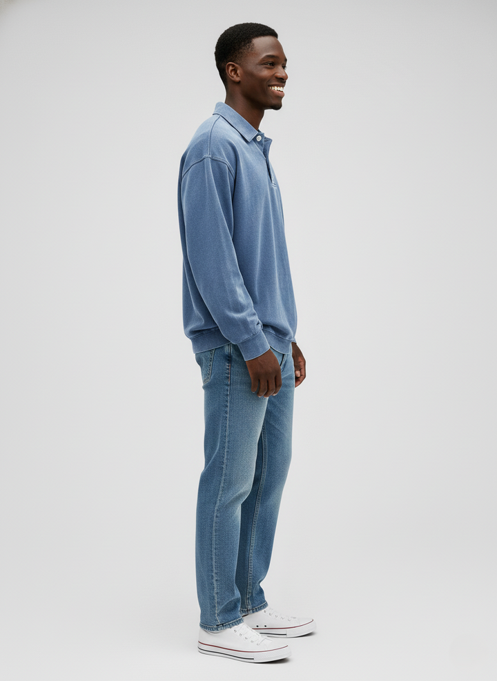 Den Graaf® | Herenpolo met lange mouwen