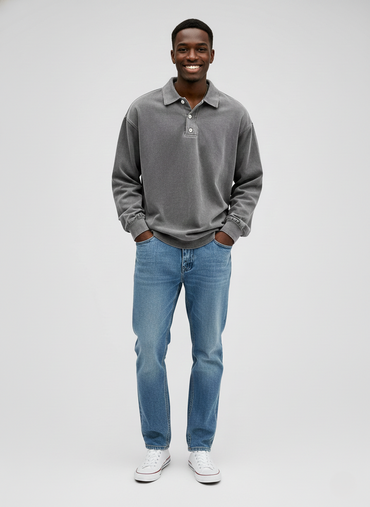 Den Graaf® | Herenpolo met lange mouwen