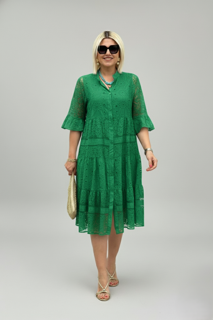 Den Graaf® | Tijdloze jurk met verfijnde details