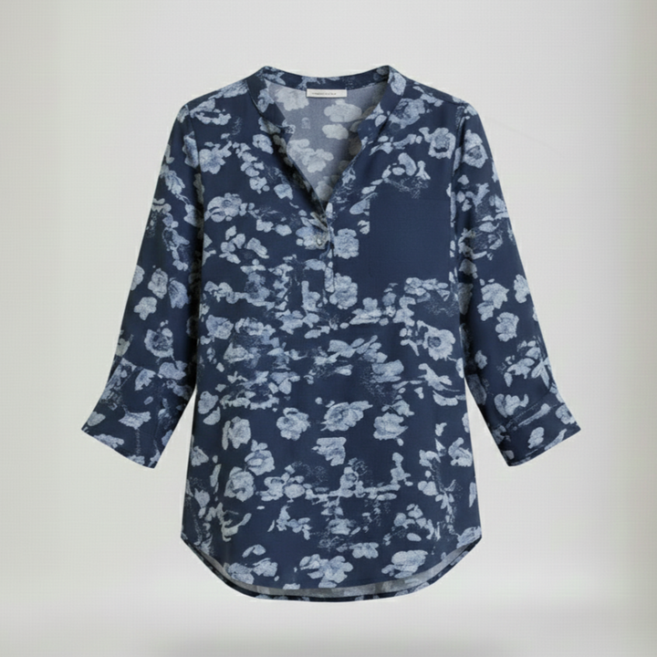 Den Graaf® | LANGERMIGE BLOEMENBLOUSE