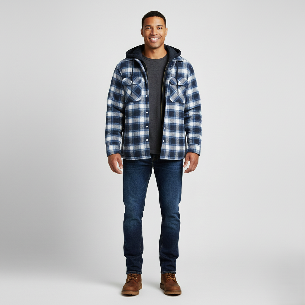 Den Graaf® | Geruite jas met rits