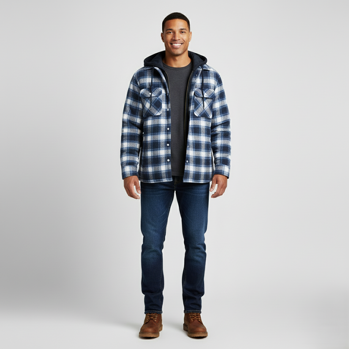 Den Graaf® | Geruite jas met rits