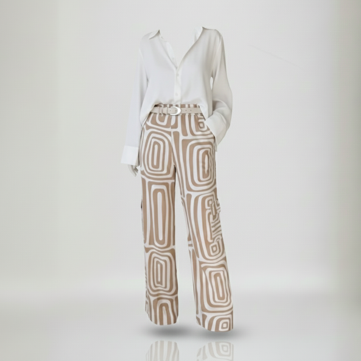 Den Graaf® | Kammay Stijlvolle Pantalon Set – Inclusief Blouse en Riem