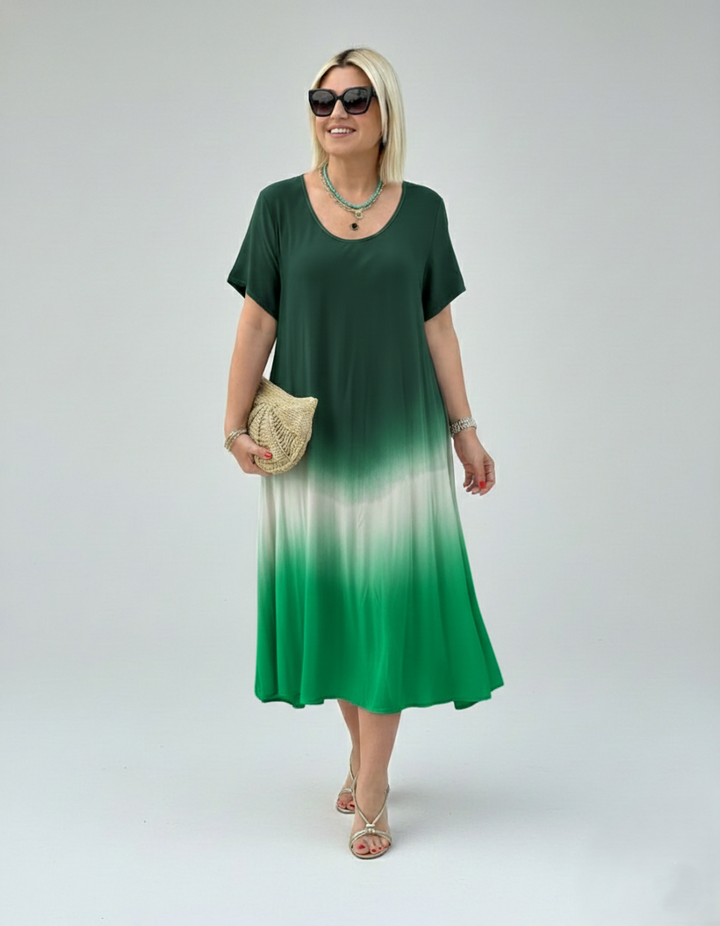 Den Graaf® | Losvallende jurk met zachte overgang in kleur