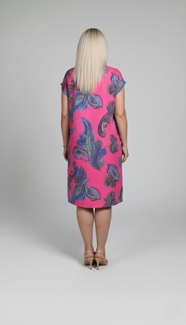 Den Graaf® | Jurk met ronde hals en mooie print