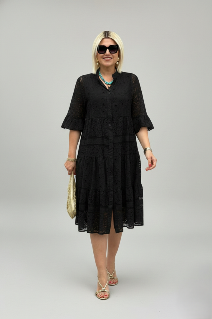 Den Graaf® | Tijdloze jurk met verfijnde details