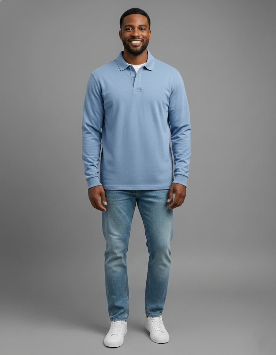 Den Graaf® | Luxe Polo met Lange Mouwen