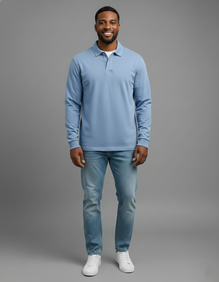 Den Graaf® | Luxe Polo met Lange Mouwen