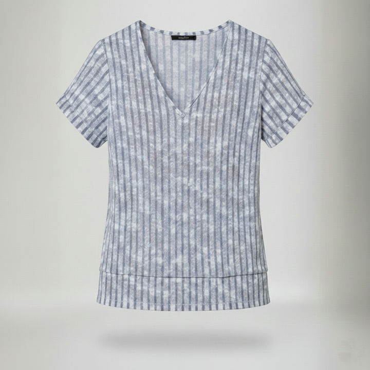 Den Graaf® | GEBREIDE BLOUSE MET V-HALS