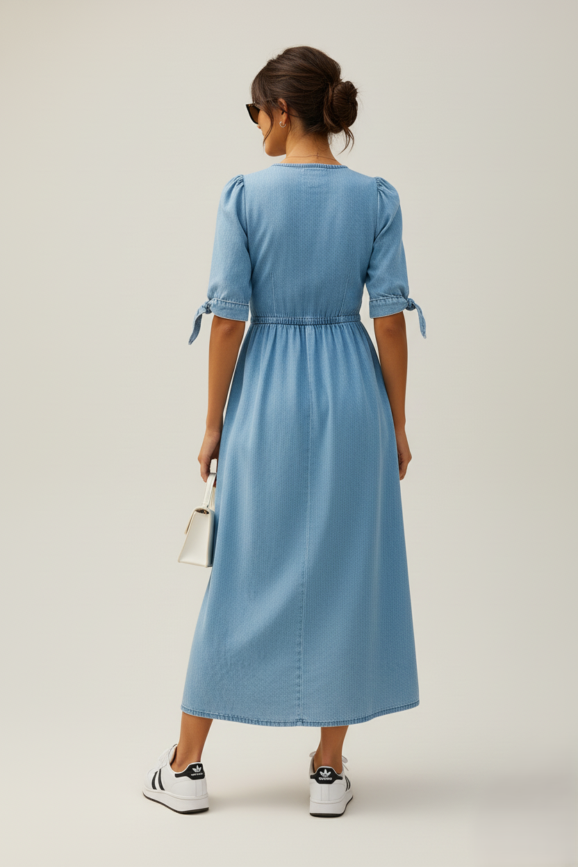 Den Graaf® | Glimmende denim jurk