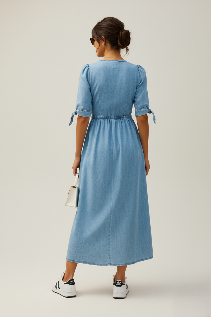 Den Graaf® | Glimmende denim jurk