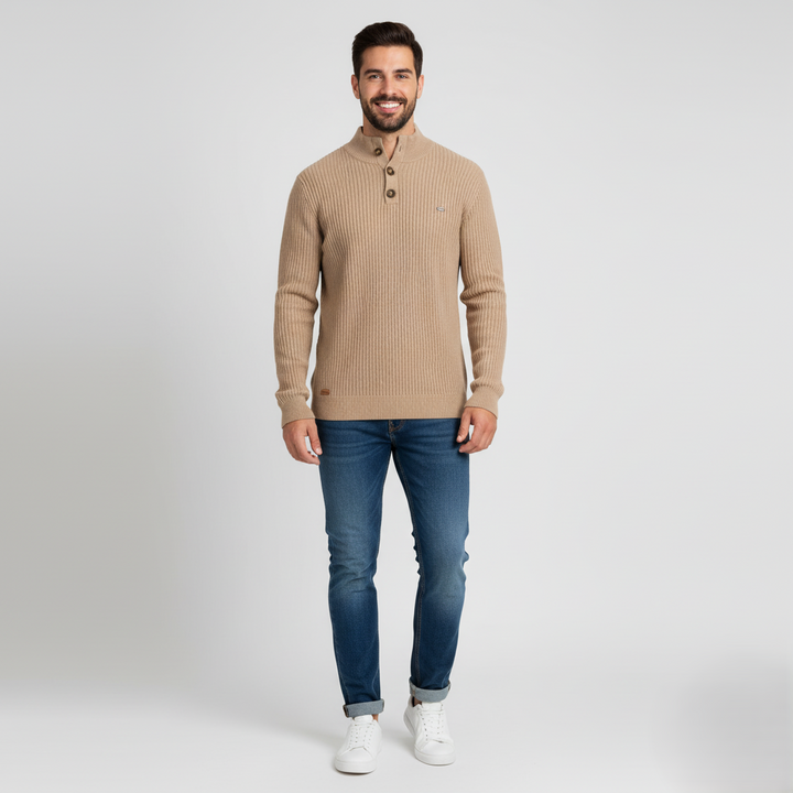 Den Graaf® | Herentrui Met Knoopdesign