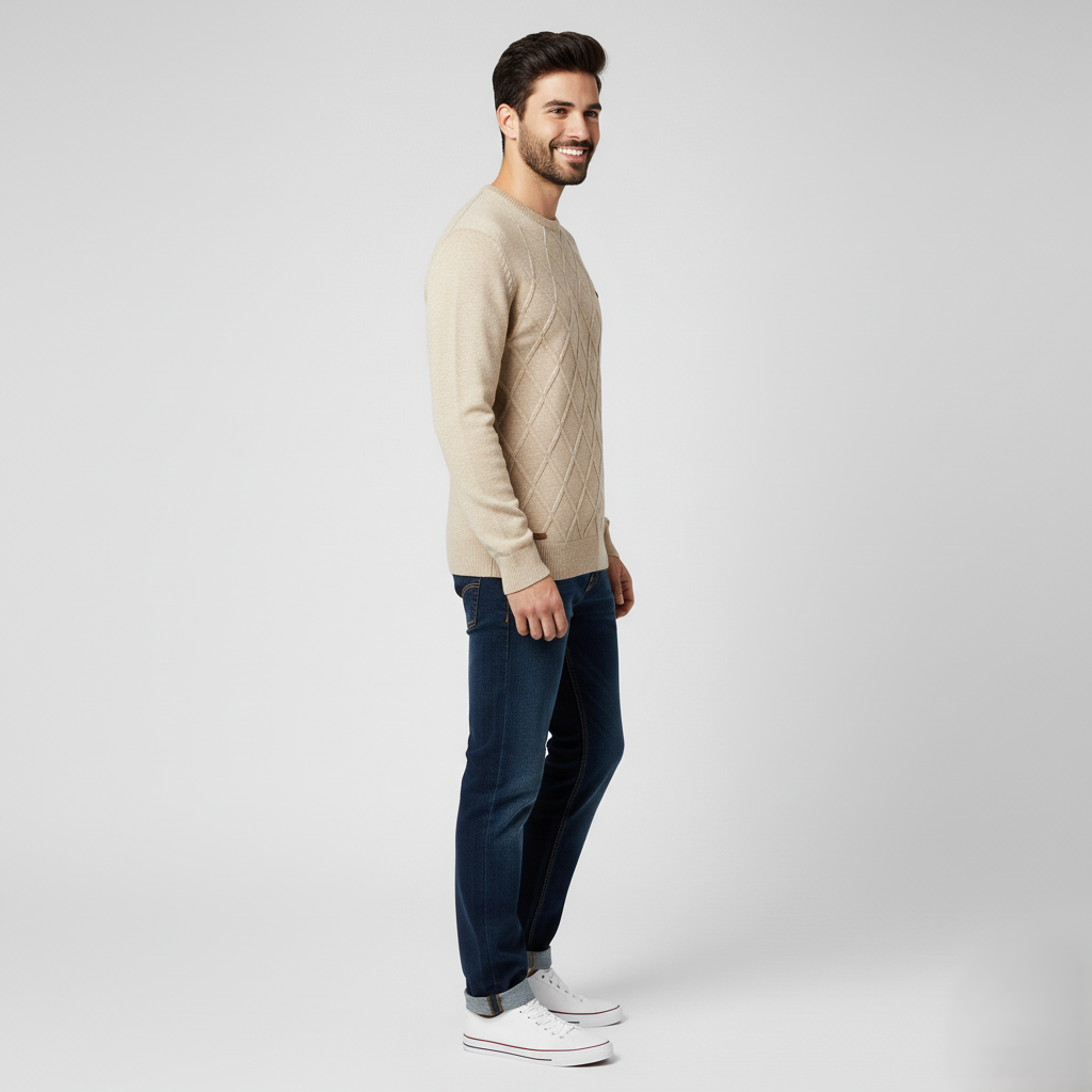 Den Graaf® | Herentrui Met Ruit Design