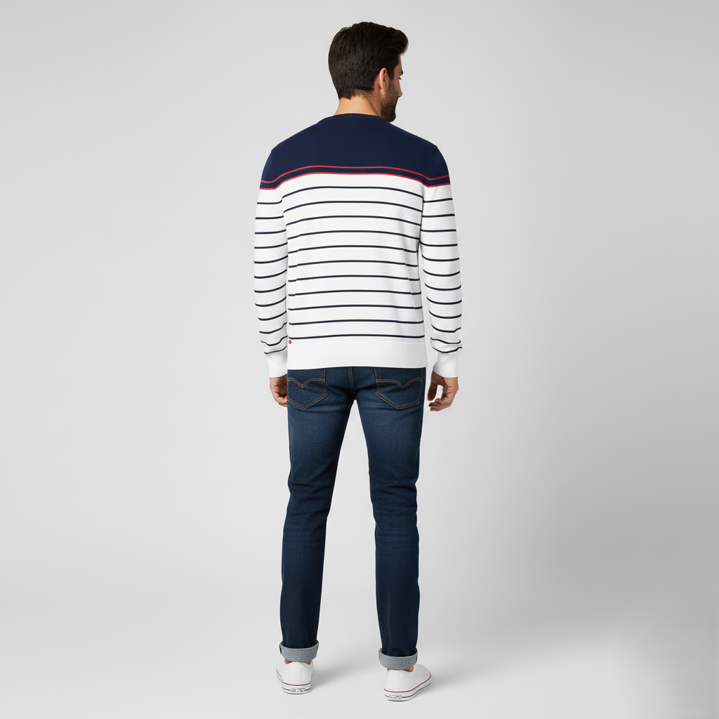 Den Graaf® | Herentrui Met Streepdesign