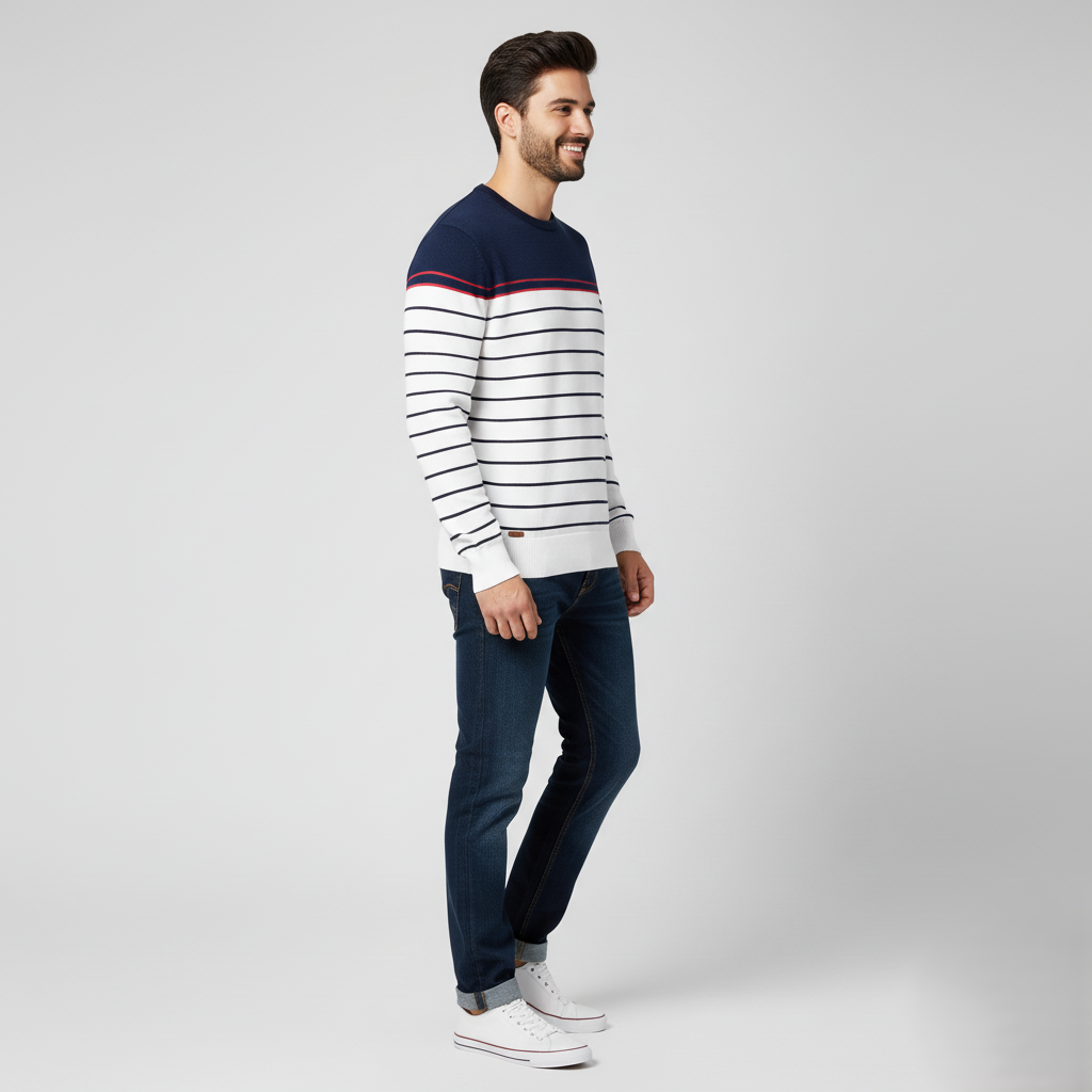 Den Graaf® | Herentrui Met Streepdesign