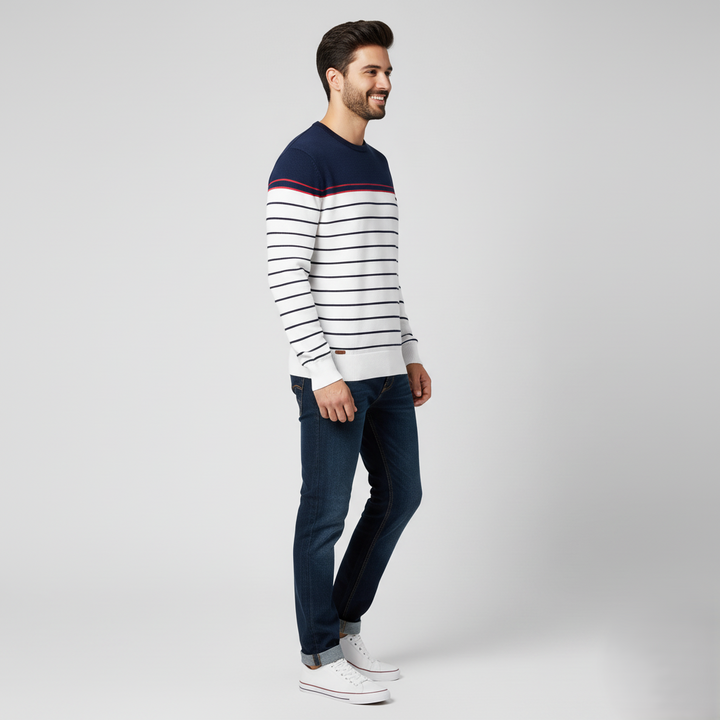 Den Graaf® | Herentrui Met Streepdesign